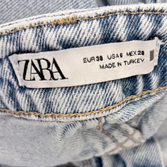ZARA High Rise Straight Crop Jeans — Size 6 - Picture 9 of 9